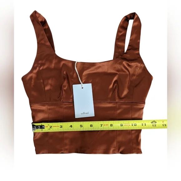 Wilfred- Aritzia Shine Satin Bustier Crop Top - Picture 4 of 6